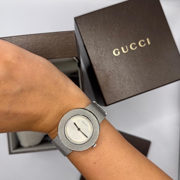 NEW GUCCI U-PLAY WATCH MECH STRAP silver - Picture 10 of 10